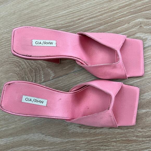 NEW GIA BORGHINI X RHW $445 Rosie Satin Heeled Mules GIABORGHINI - Picture 10 of 10